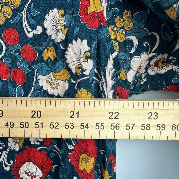 Zara Mens Floral Short Sleeve Hawaiian Shirt Button Multicolor Size XL - Picture 8 of 10